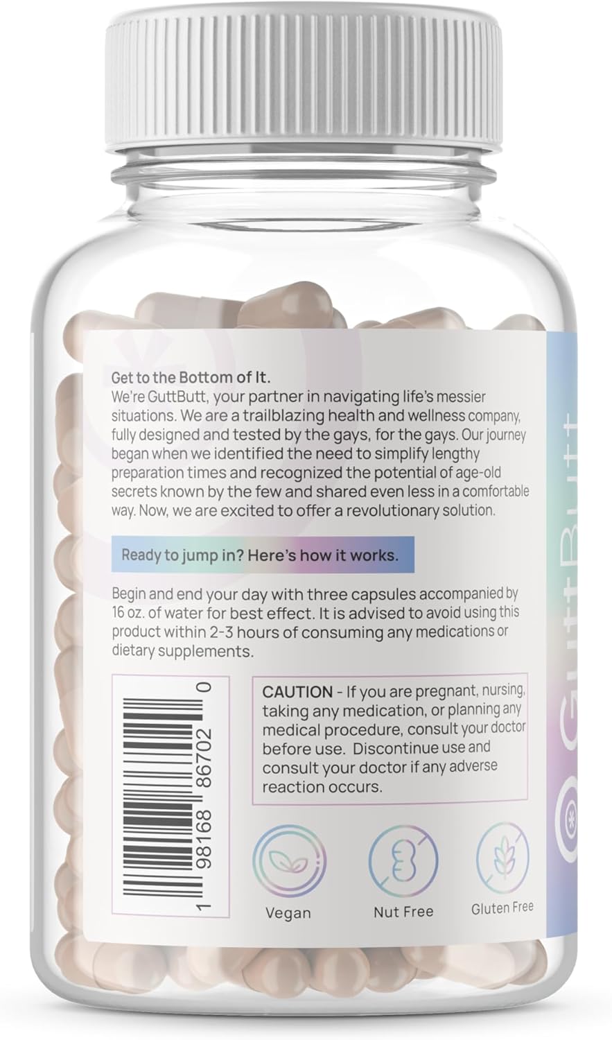Vegan Fiber Supplement for Digestive Regularity | Psyllium Husk, Inulin, Cardamom | 120 Capsules