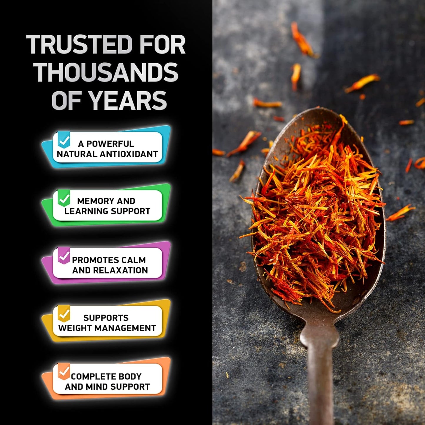 Vegan Iron Supplements and Optimized Saffron Bundle for Women by BIOACTIVE LABS