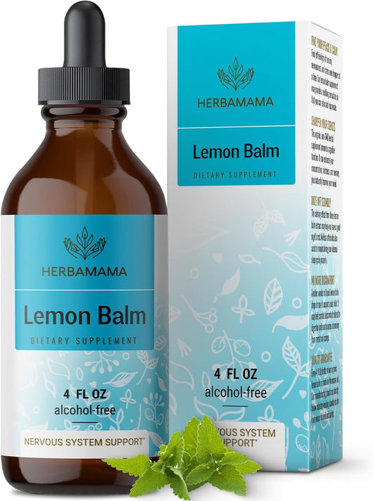 Vegan Lemon Balm Tincture for Calm Support - Liquid Calming Drops with Melissa Officinalis Extract - Non-GMO Relaxation Supplement, 56-Day Supply