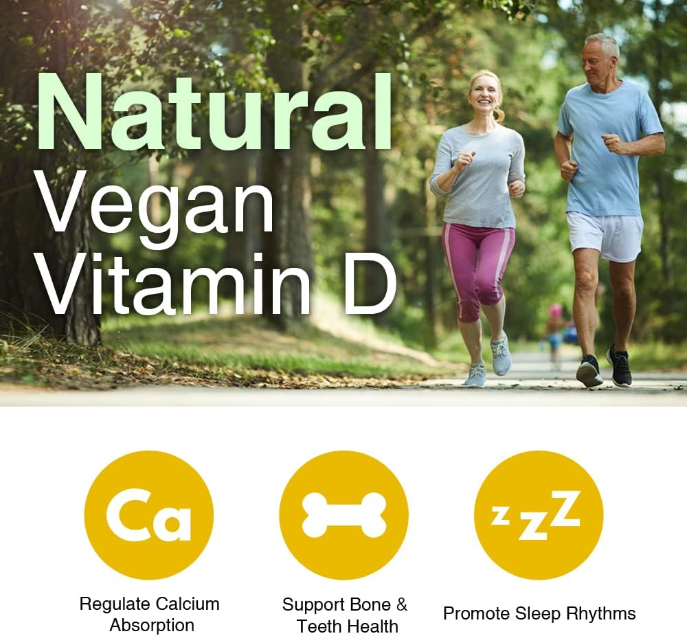 Vegan Lovita Vitamin D3 5000 IU Drops for Immune Support & Strong Bones, 1 Fl Oz - Pack of 2, Adjustable Dosing for All Ages