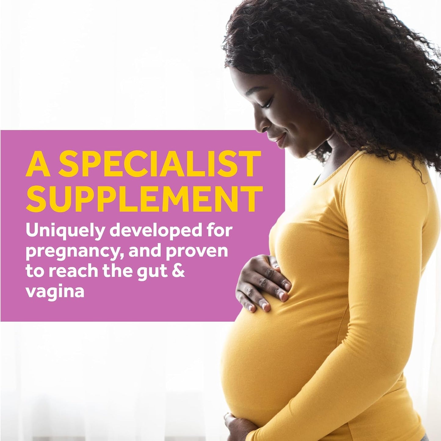 Vegan Probiotic Supplement for Pregnancy & Breastfeeding - 12 Billion CFU & FOS Fibres, 30 Capsules