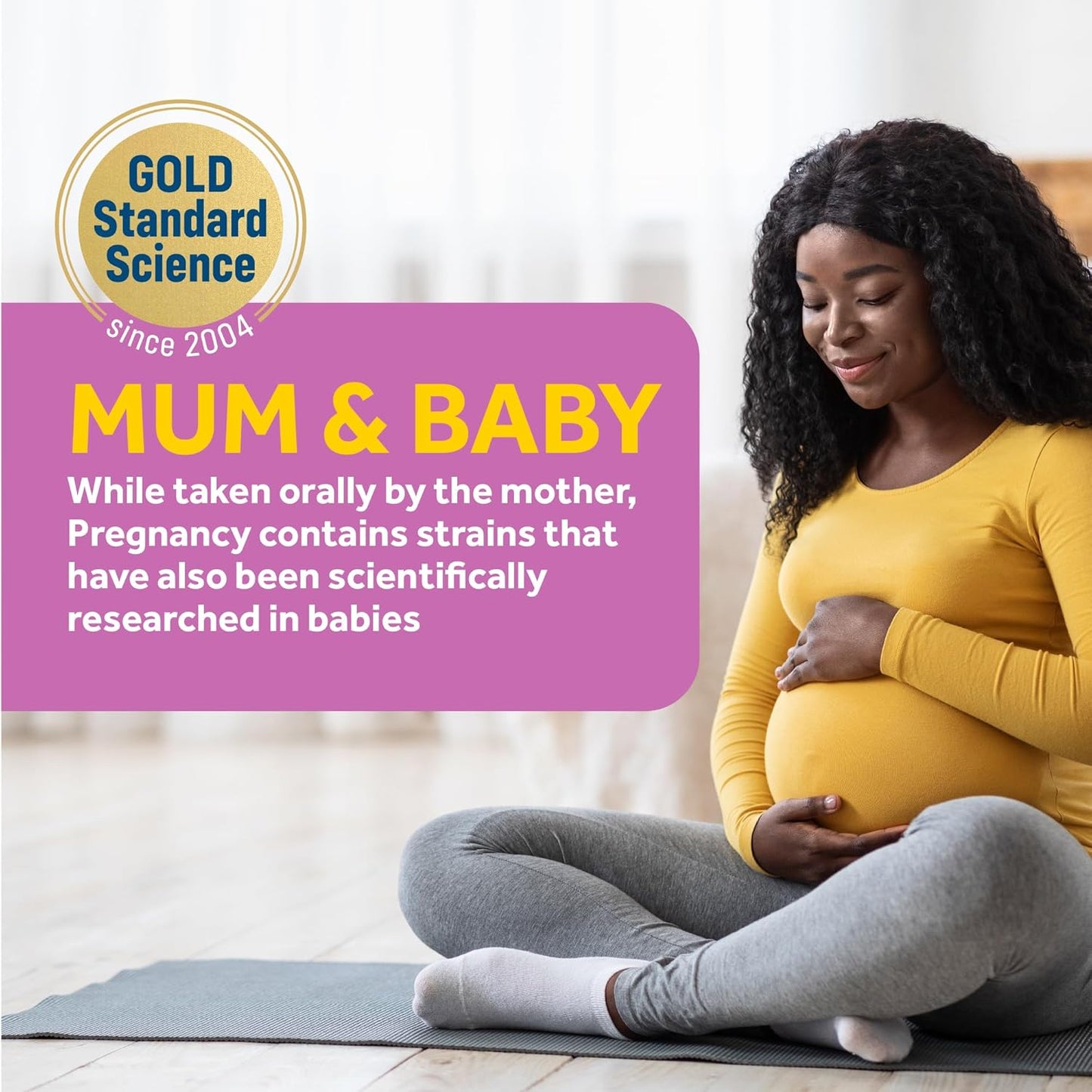 Vegan Probiotic Supplement for Pregnancy & Breastfeeding - 12 Billion CFU & FOS Fibres, 30 Capsules