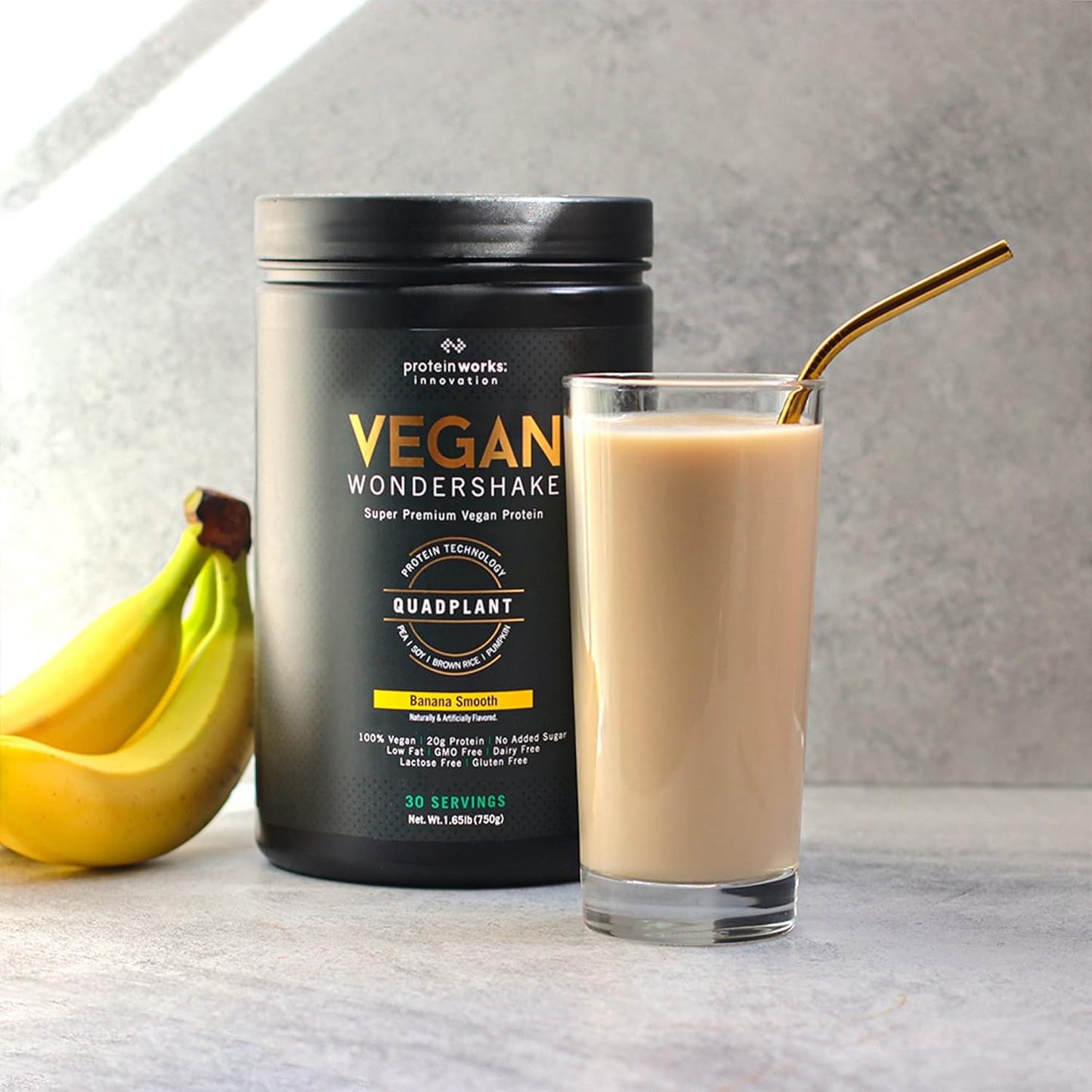Vegan Wondershake Protein Shake - Cookies 'n' Cream Flavor | Super Smooth, Amazing Taste | 30 Servings by The Protein Works