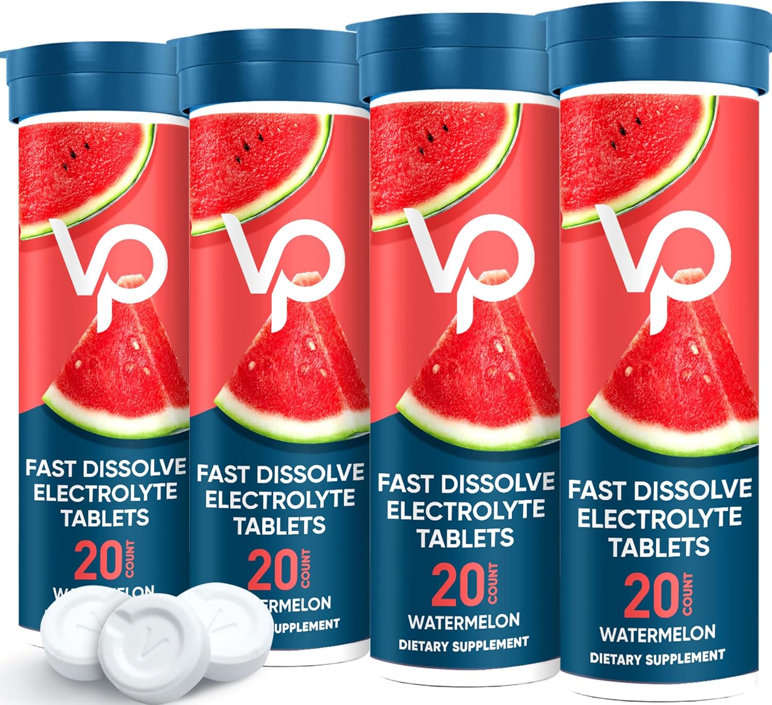 Venture Pal Electrolyte Chewable Tablets Variety Pack - Fast-Dissolve Salt Tabs for Rapid Hydration, Outdoor Activities, Sports - Keto & Vegan Friendly - 80 Count (4 Pack)