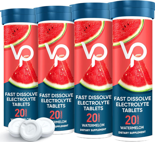 Venture Pal Electrolyte Chewable Tablets Variety Pack - Fast-Dissolve Salt Tabs for Rapid Hydration, Outdoor Activities, Sports - Keto & Vegan Friendly - 80 Count (4 Pack)
