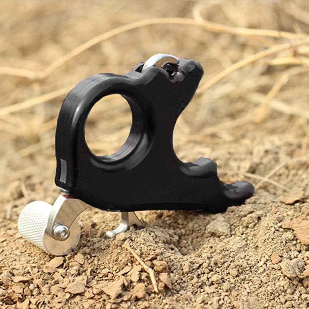 VGEBY1 Archery Thumb Trigger, 3 Finger Release Aid Grip Caliper for Bows - Black Shooting Tool