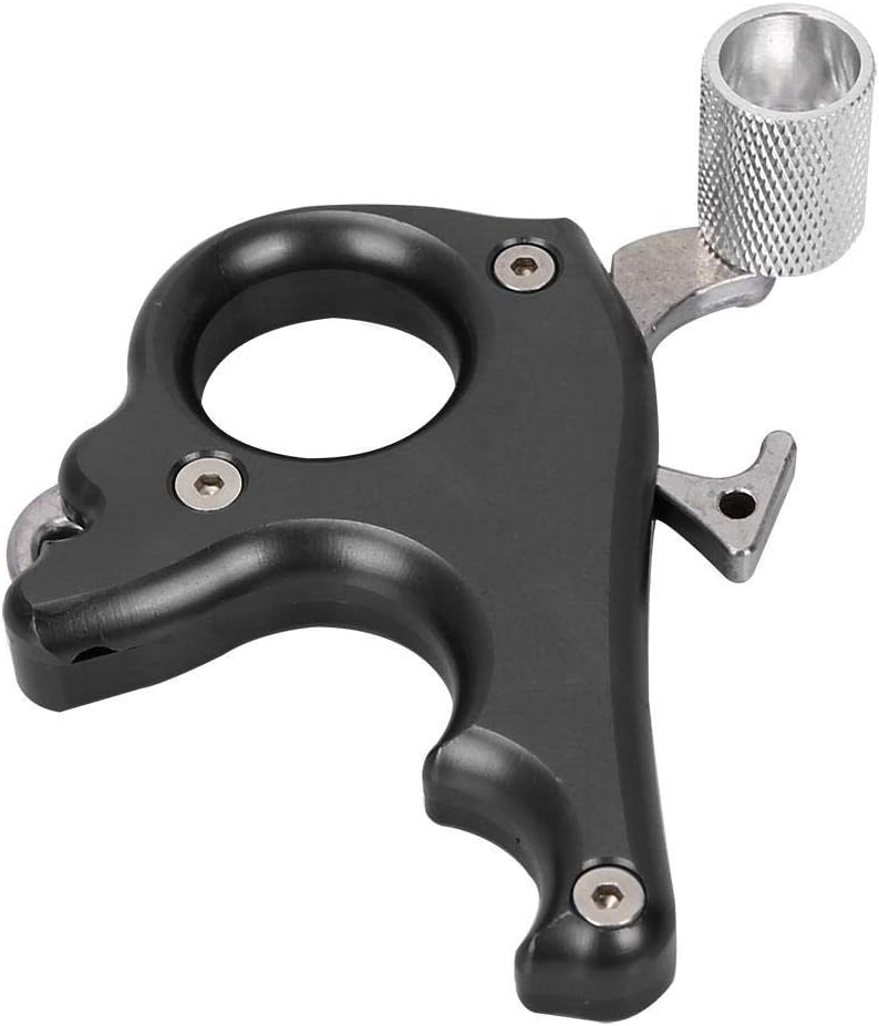 VGEBY1 Archery Thumb Trigger, 3 Finger Release Aid Grip Caliper for Bows - Black Shooting Tool