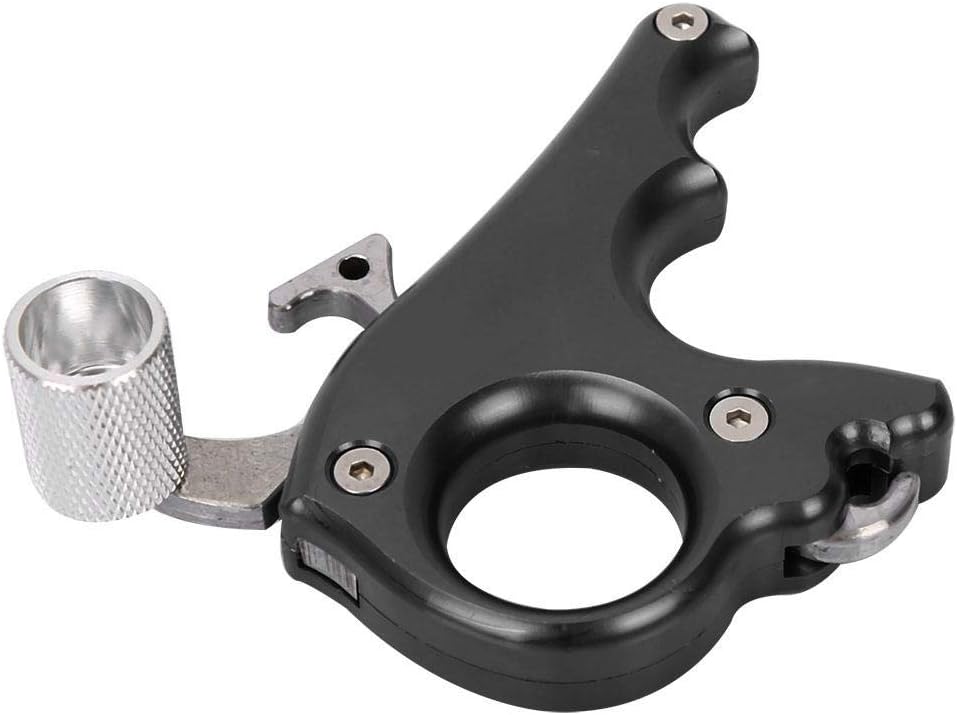VGEBY1 Archery Thumb Trigger, 3 Finger Release Aid Grip Caliper for Bows - Black Shooting Tool