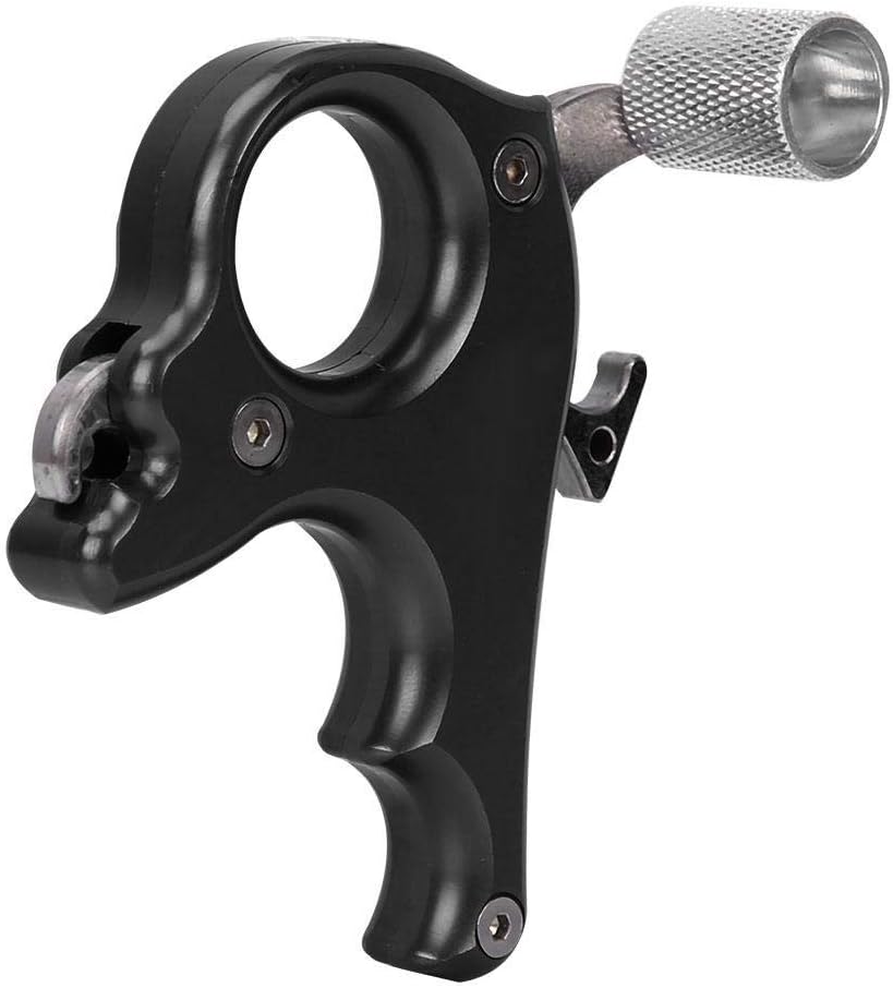 VGEBY1 Archery Thumb Trigger, 3 Finger Release Aid Grip Caliper for Bows - Black Shooting Tool