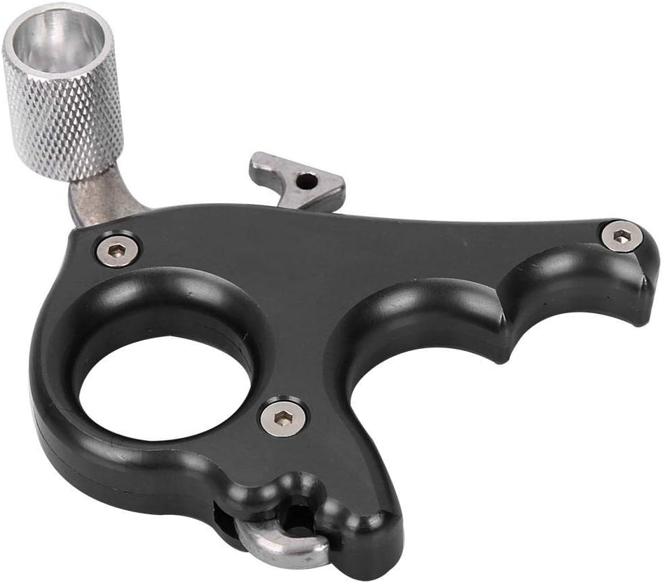 VGEBY1 Archery Thumb Trigger, 3 Finger Release Aid Grip Caliper for Bows - Black Shooting Tool