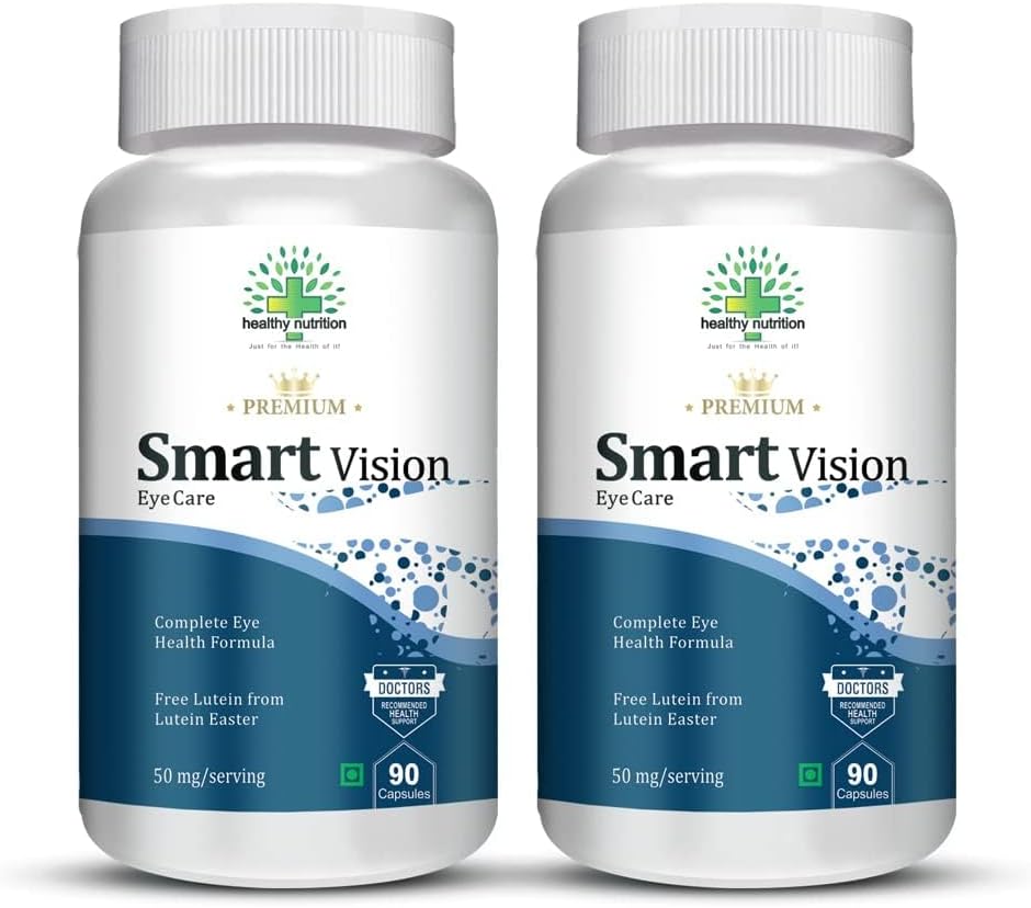 Vision Support Supplement with Lutein & Zeaxanthin - Improve Vision, Reduce Blue Light & Glare Sensitivity - 90 Capsules