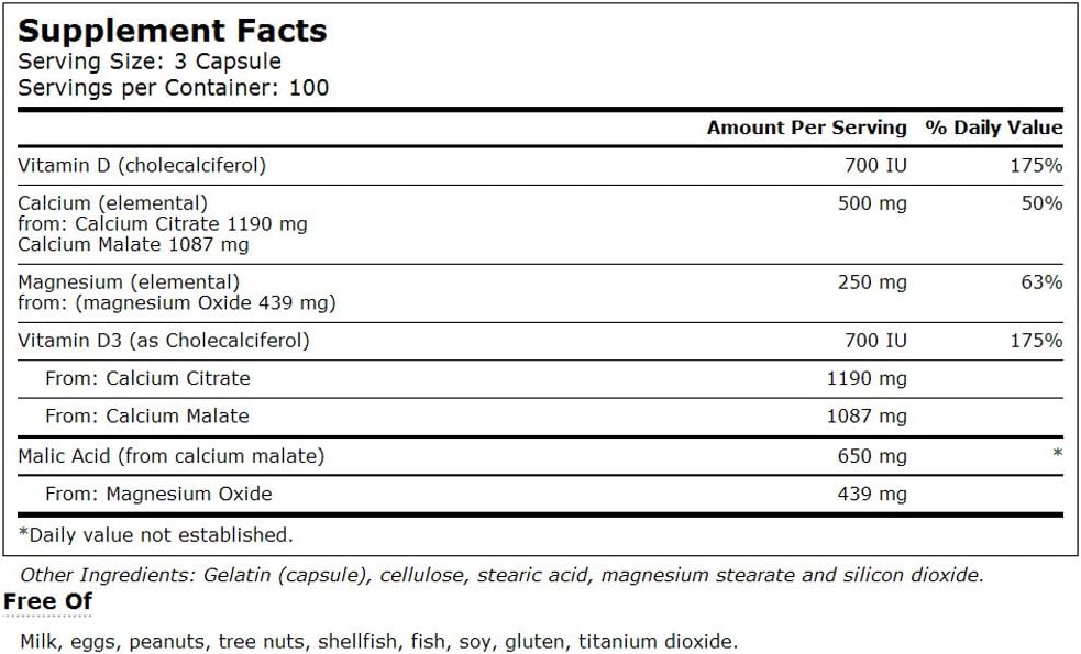 Vitacost Calcium Magnesium & Vitamin D Supplement - 300 Capsules by Vitacost Brand