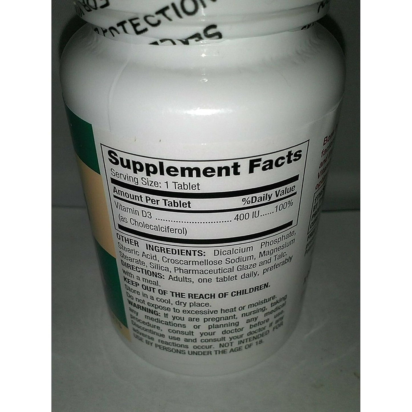 Vitamin D3 Tablet, 400IU, 100 Tablets by Major Pharmaceuticals - 700037