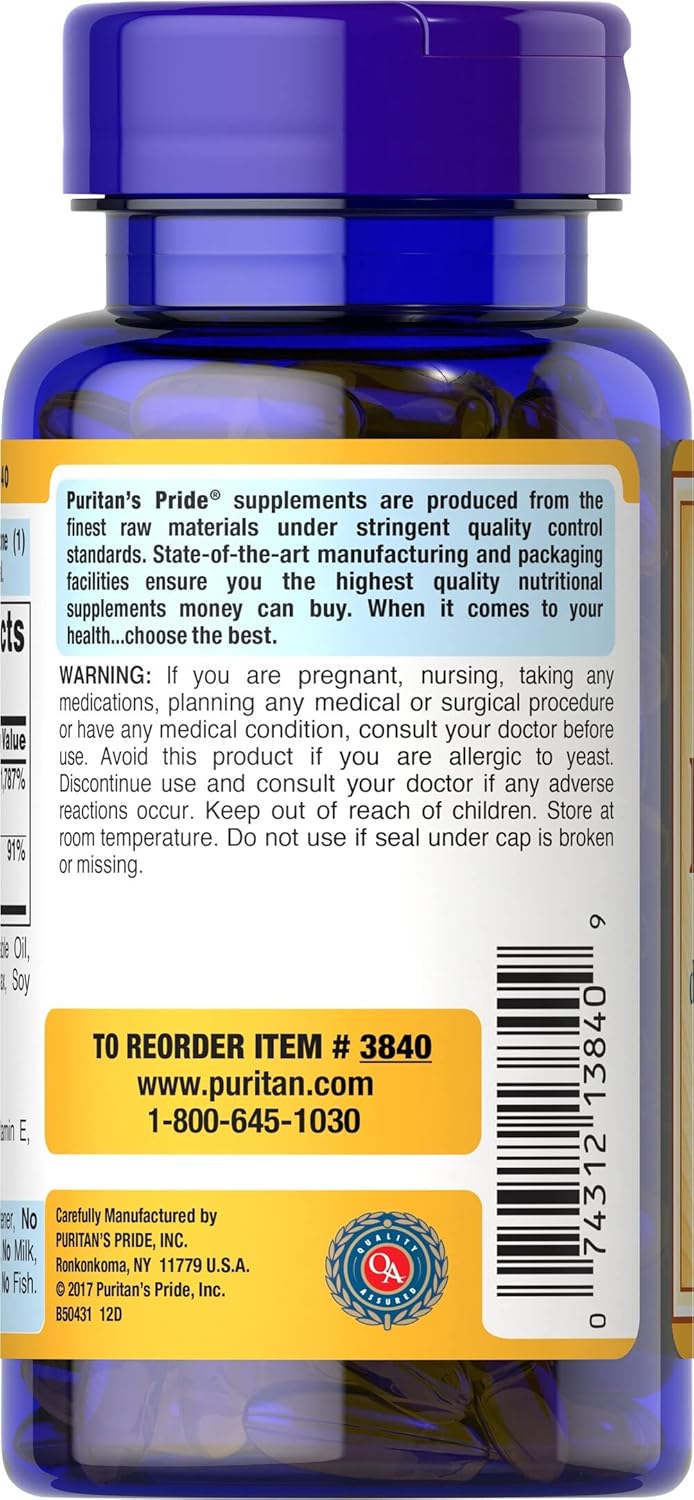 Vitamin E with Selenium 400 IU Softgels - Natural Antioxidant Support