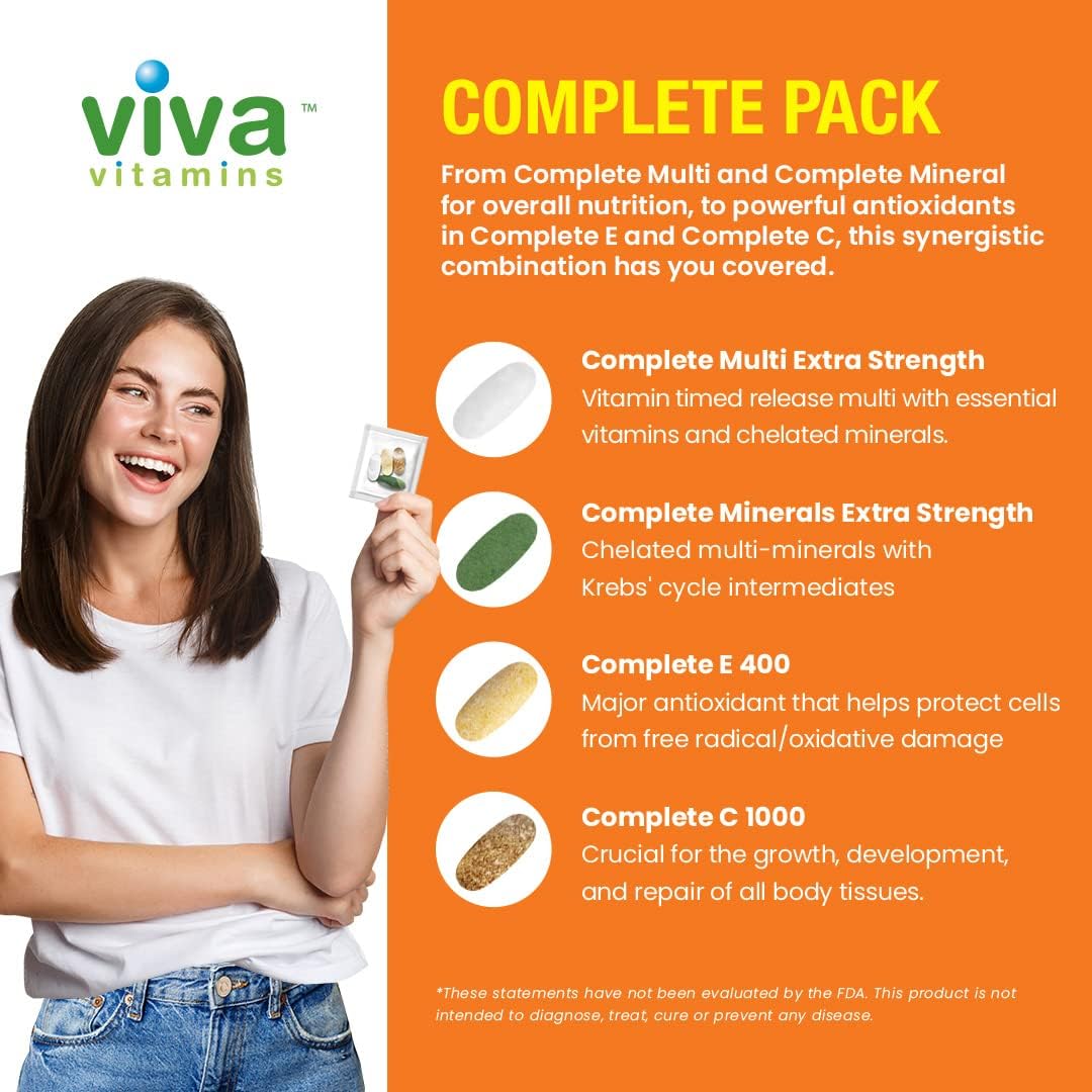 Viva Vitamins CSP Packs: Immunity Boosting Multivitamin & Mineral Supplements for Men & Women - 30 Packs