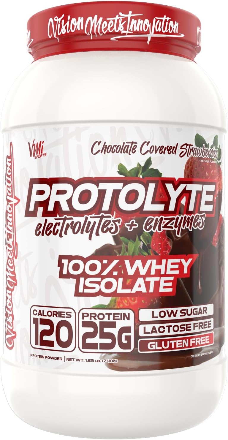 VMI Sports Protolyte Whey Isolate Protein Powder - Low-Calorie 100% Whey Protein Isolate, Non-GMO, Low Sugar, Lactose Free, Gluten Free