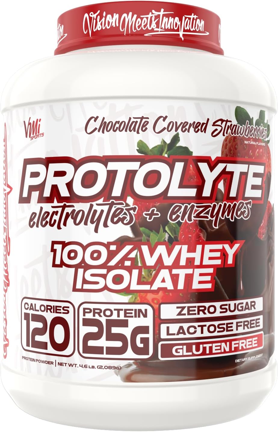 VMI Sports Protolyte Whey Isolate Protein Powder - Low-Calorie 100% Whey Protein Isolate - Non-GMO, Low Sugar, Lactose Free, Gluten Free