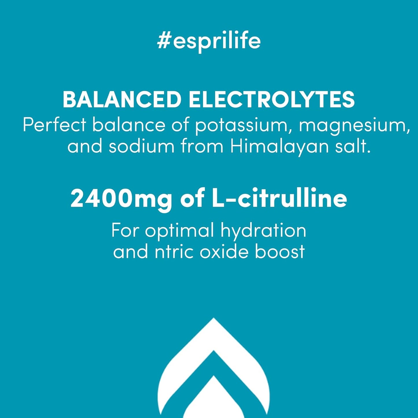 Watermelon Flavored ESPRI Zero Sugar Electrolyte Drink Mix with Magnesium Citrate for Hydration and Muscle Cramp Prevention, 15 Day Supply
