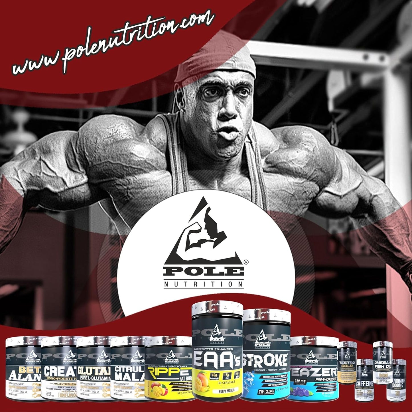 Watermelon Flavoured Pre-Workout Powder for Maximum Performance - 270g, 30 Servings by Pole Nutrition