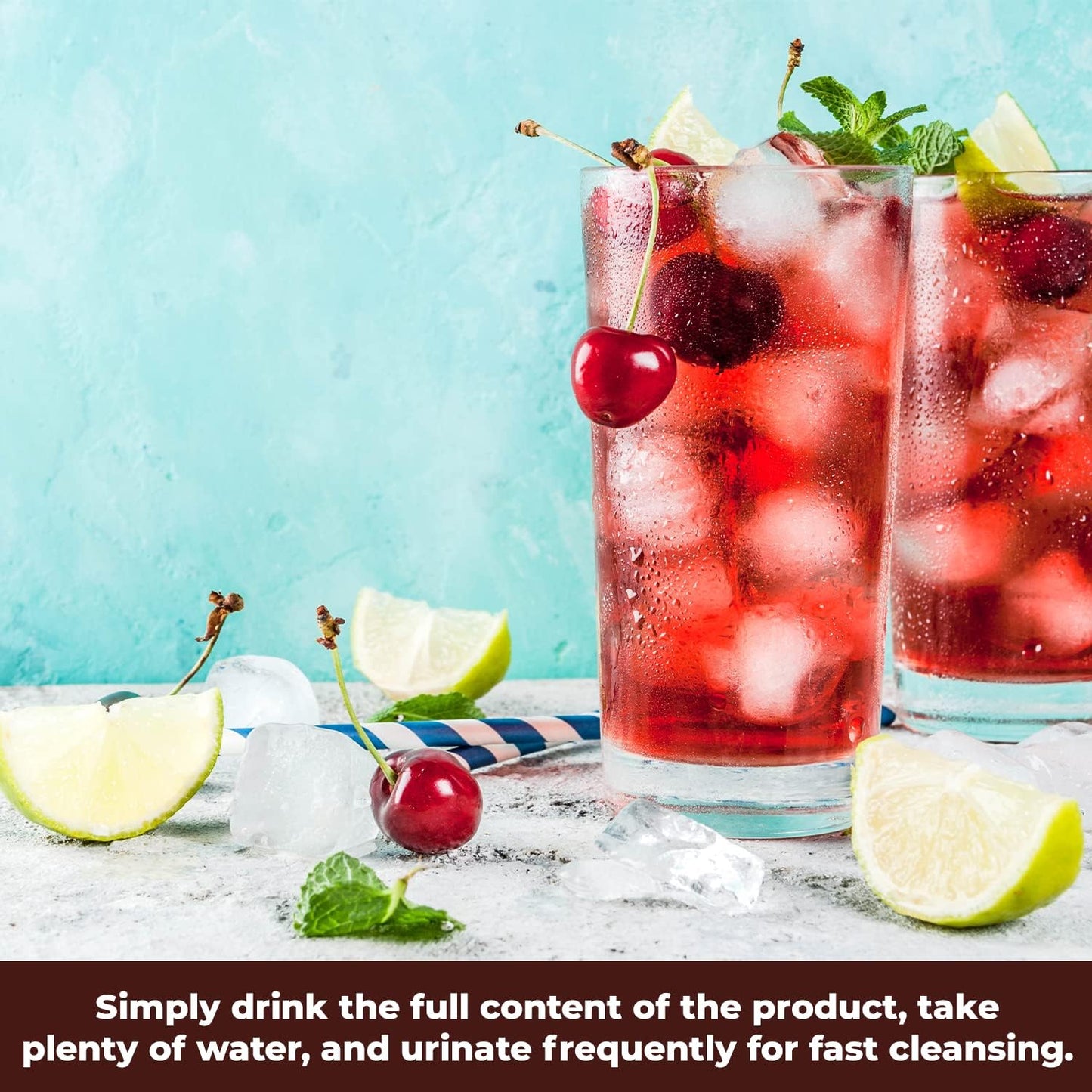 Wellgenix Strip NC Herbal Cleanse Detox Drink - Extra Strength Body Cleanser Liquid - Fast Acting & Deep System Cleanser - Fruit Punch 16oz x 2
