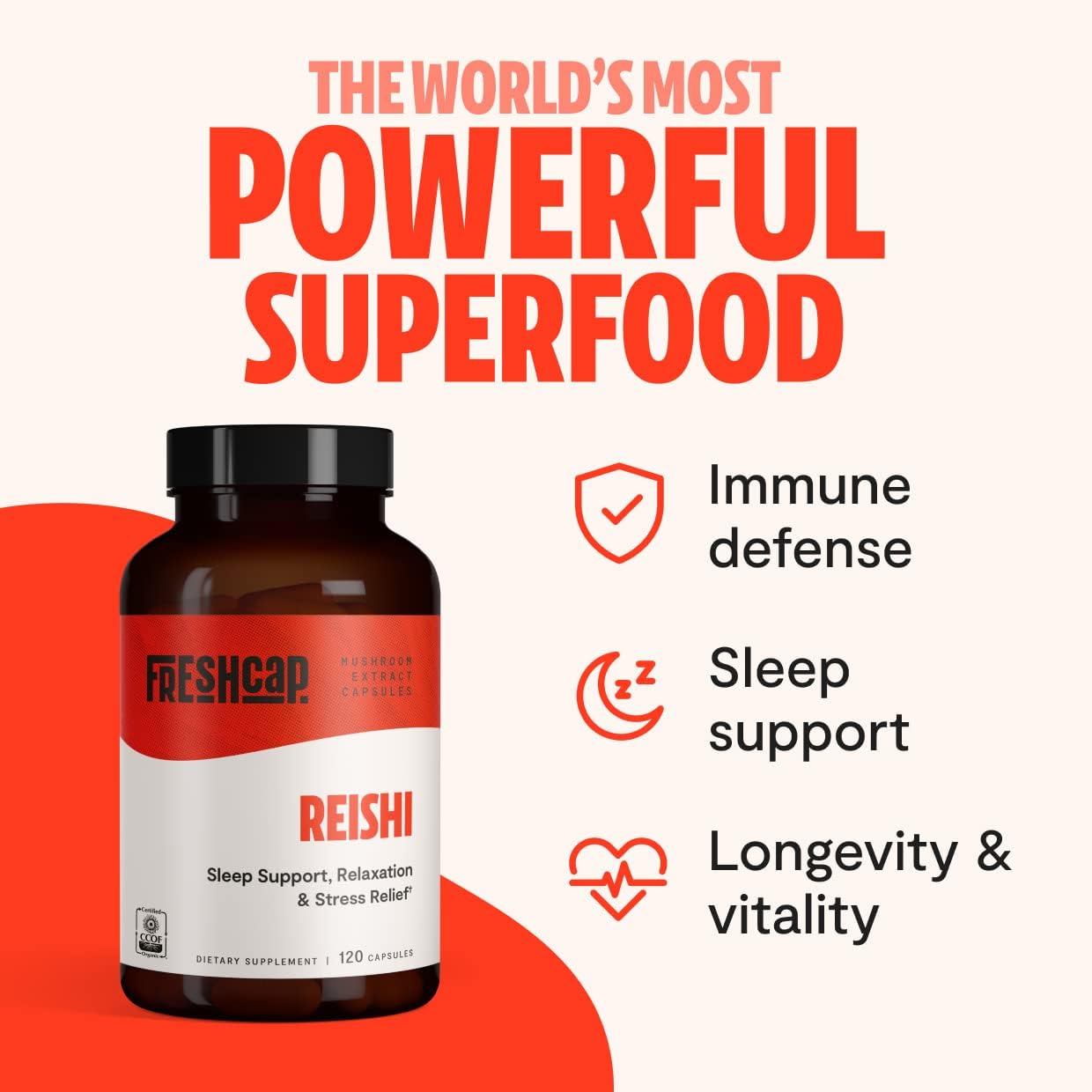 Wellness Duo: Reishi 14,000mg + Turkey Tail 10,000mg Capsules for Longevity, Immune & Digestive Health (120 Count)