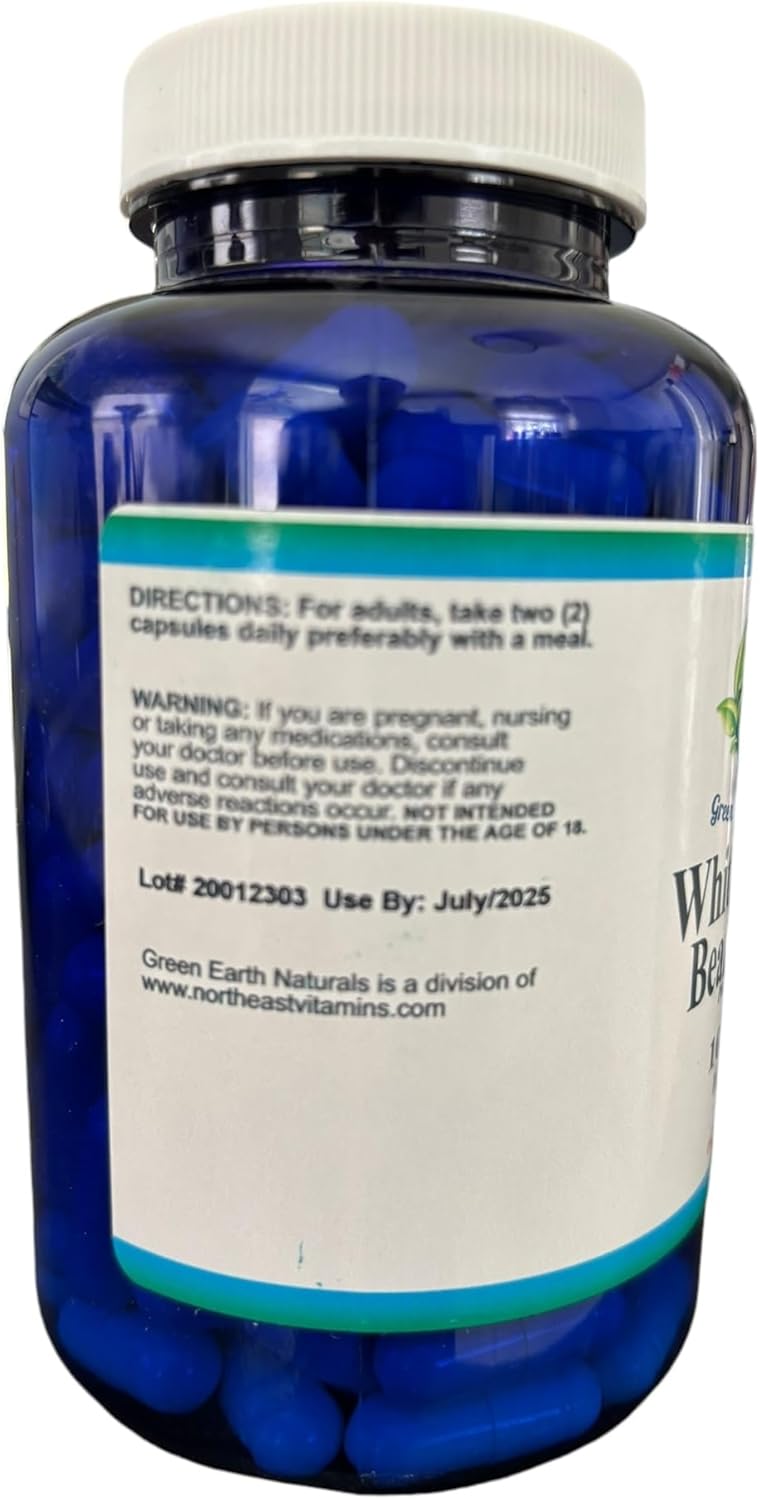 White Kidney Bean Extract Capsules - 1000mg per Serving - 180 Count by Green Earth Naturals