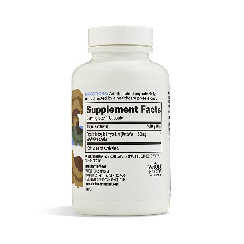 Whole Foods Market 365 Turkey Tail Mushroom Capsules - 90 Count