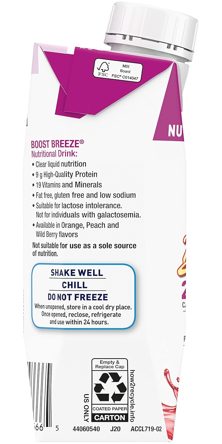 Wildberry Boost Breeze Nutritional Drink 8 Fl Oz - Pack of 3