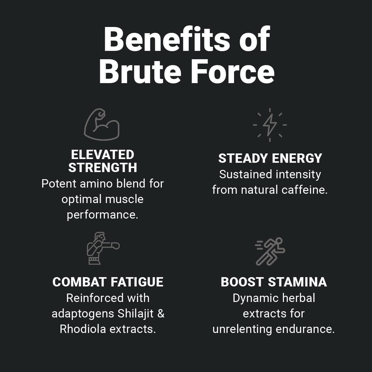 Wilderness Athlete Brute Force Pre-Workout Powder - Natural Caffeine Drink for Men & Women - Green Apple Flavor