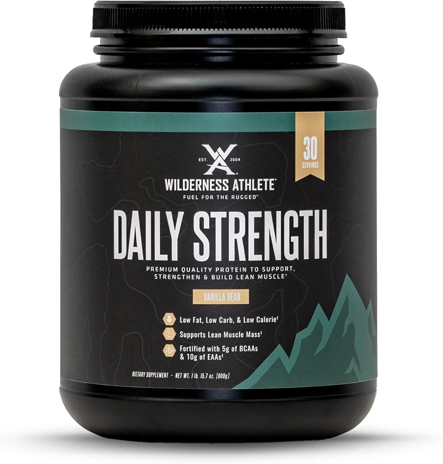 Wilderness Athlete Daily Strength Premium Protein Powder - Vanilla Bean Flavor - Whey Protein Isolate for Lean Muscle - Ideal Protein Powder for Men and Women