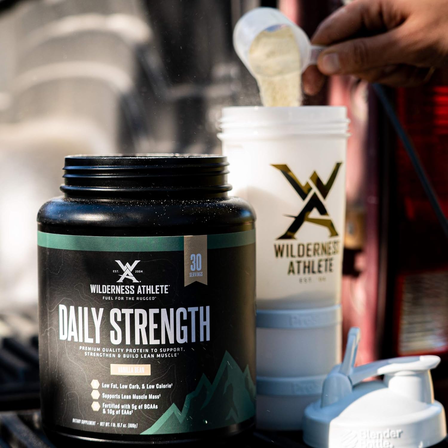Wilderness Athlete Daily Strength Premium Protein Powder - Vanilla Bean Flavor - Whey Protein Isolate for Lean Muscle - Ideal Protein Powder for Men and Women