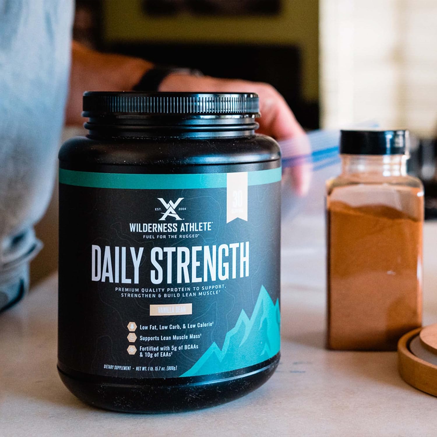 Wilderness Athlete Daily Strength Premium Protein Powder - Vanilla Bean Flavor - Whey Protein Isolate for Lean Muscle - Ideal Protein Powder for Men and Women