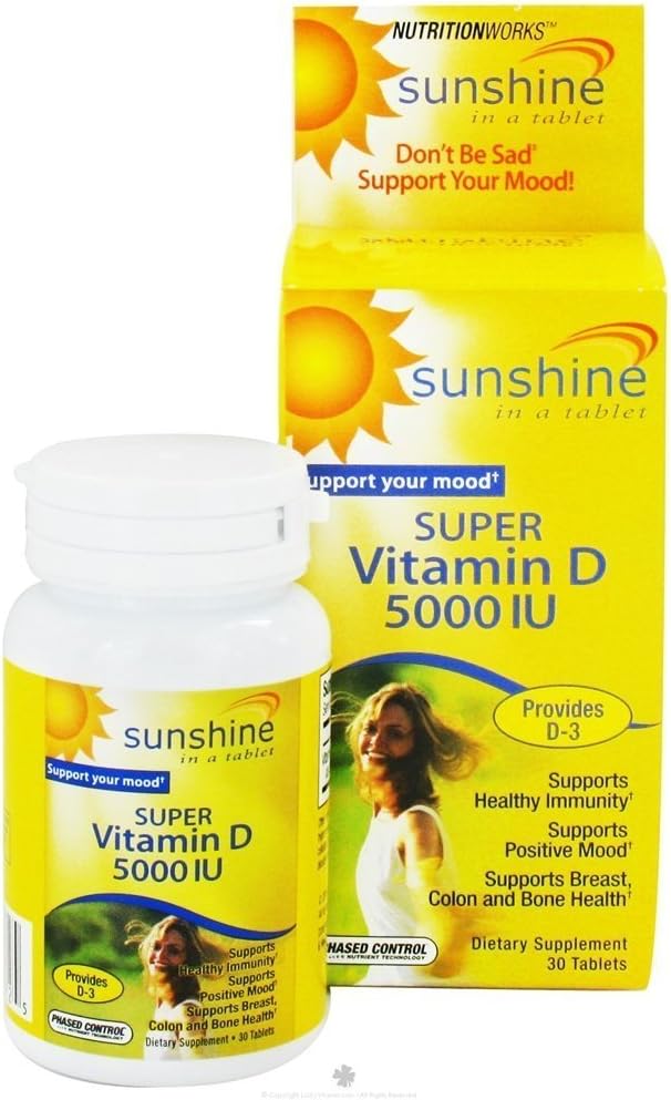 Windmill Health Products Sunshine Super Vitamin D Tablets - 5000 IU - 30 Count