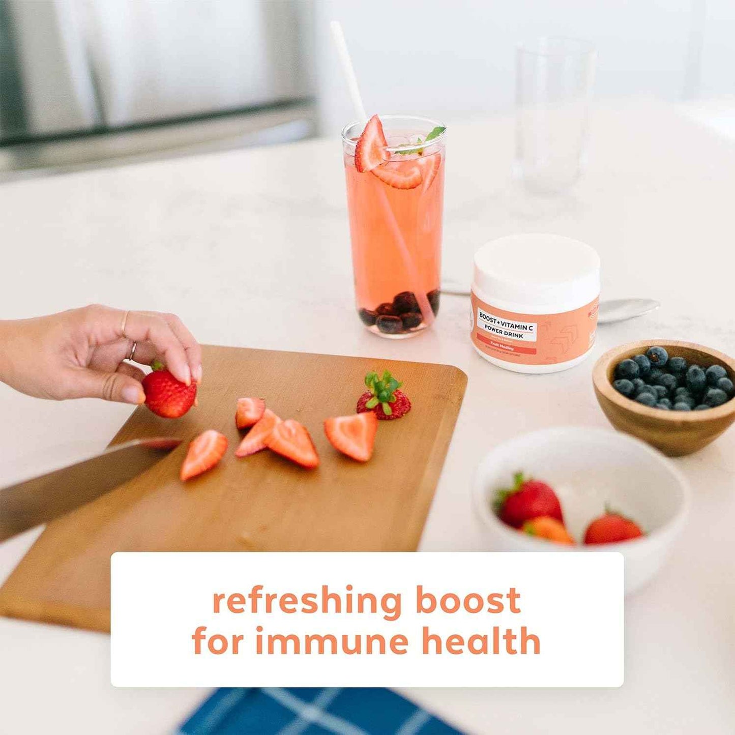 Wink Well Boost Vitamin C Powder Energy Drink for Immune Booster and Antioxidant Contains Vitamin C 100% Pure Ascorbic Acid, Vitamin D3 Cholecalciferol Magnesium, and Zinc 30 Servings