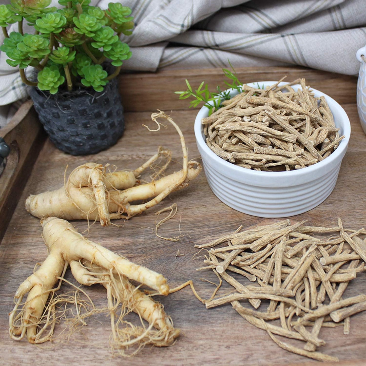 Wisconsin American Ginseng Roots Tea 4oz - Hand-Selected A Grade Cultivated Roots from DABC OAK LAND