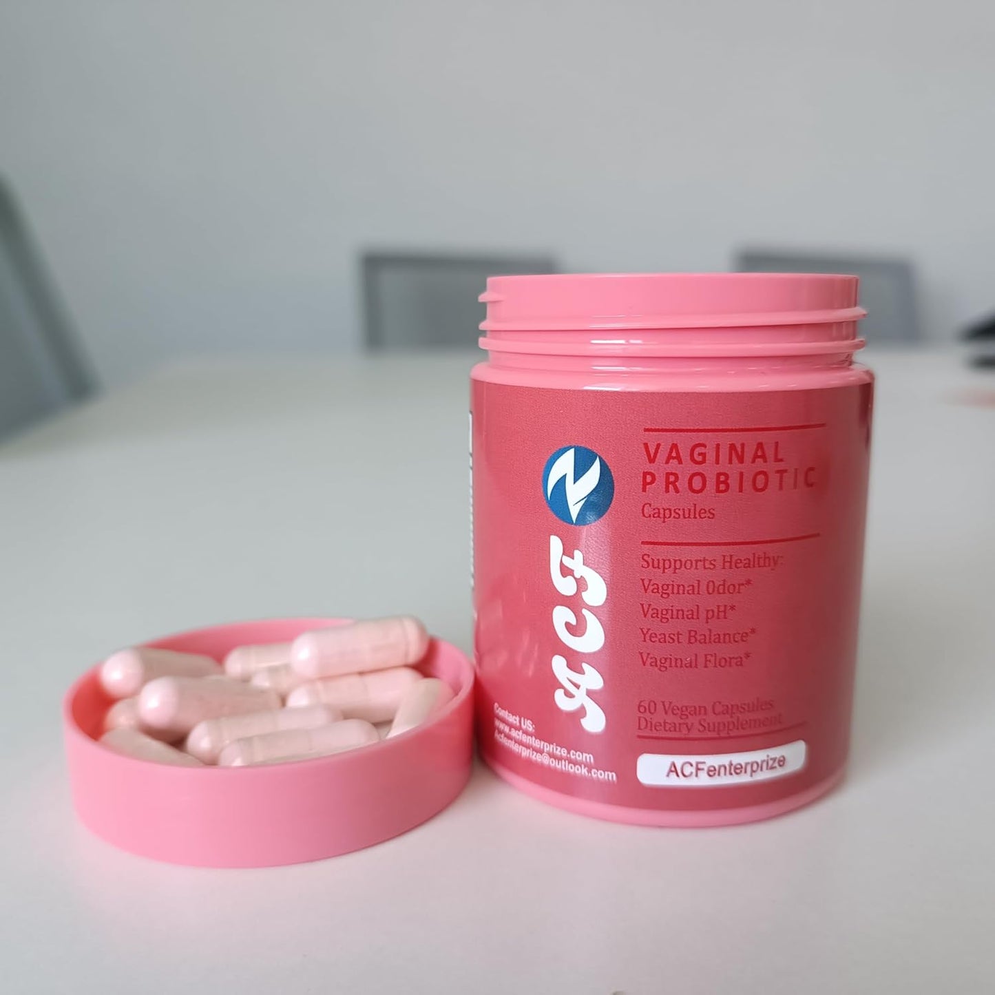 Woman's Vaginal Probiotic Capsules for PH Balance & Health - 60 Vegan Capsules to Promote Vaginal Odor and Wellness