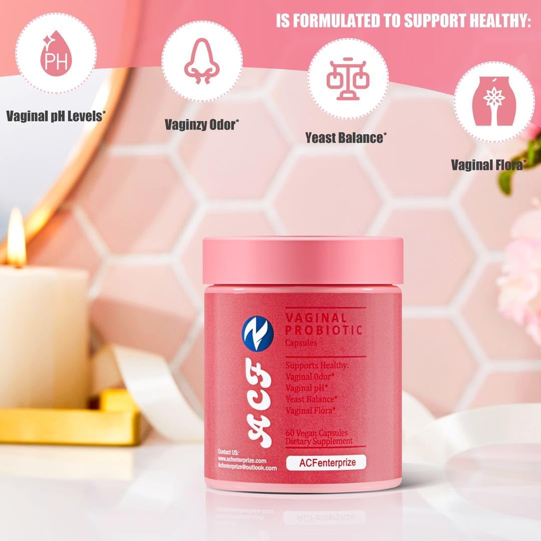 Woman's Vaginal Probiotic Capsules for PH Balance & Health - 60 Vegan Capsules to Promote Vaginal Odor and Wellness