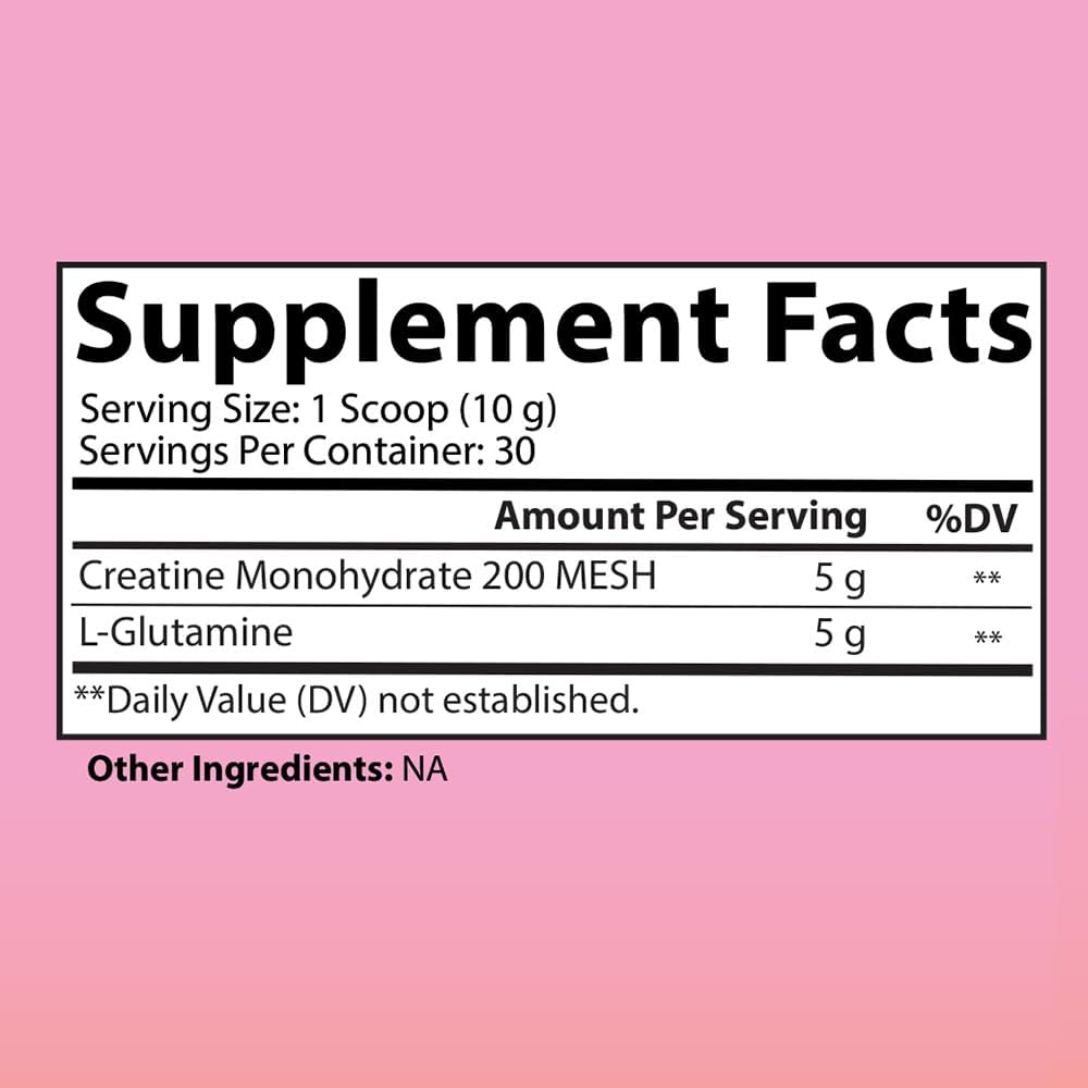 Women's Better Booty Creatine Combo: BBL Tablets (90ct) with Glutamine, BCAA's, Collagen - Creatine & Glutamine Drink Mix