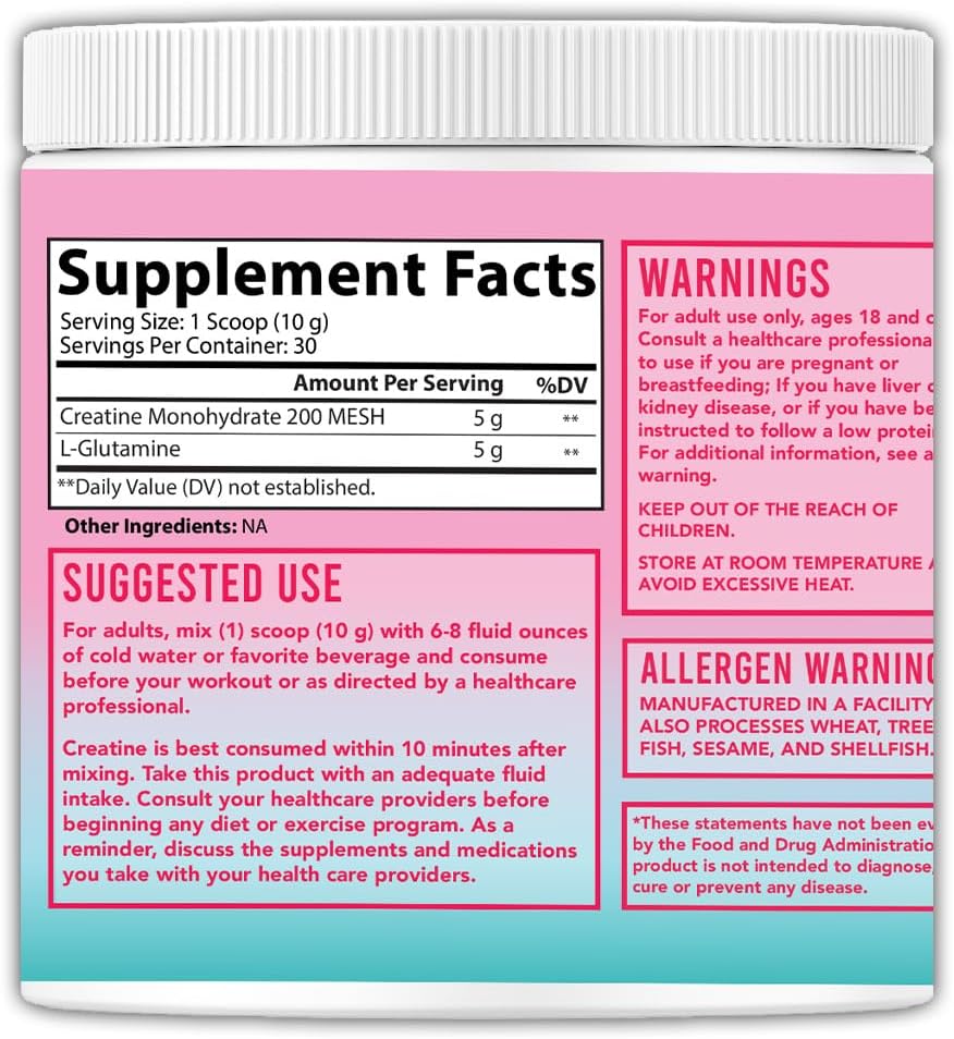 Women's Better Booty Creatine Combo: BBL Tablets (90ct) with Glutamine, BCAA's, Collagen - Creatine & Glutamine Drink Mix