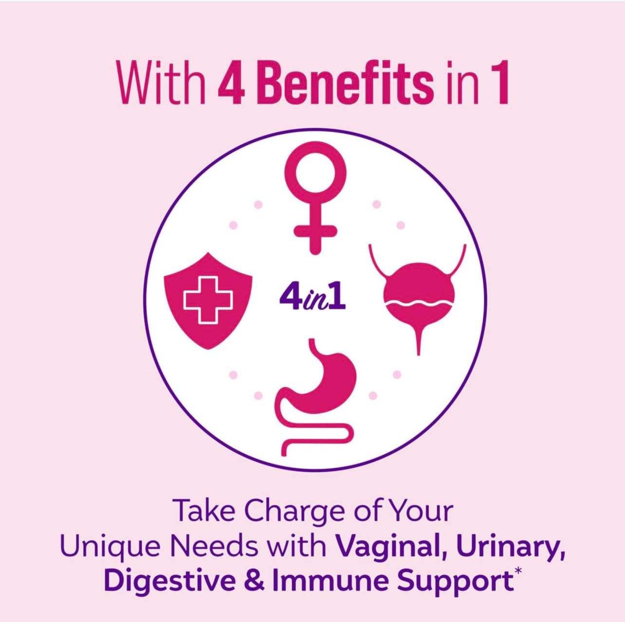 Women's Daily Probiotic for Digestive, Vaginal & Immune Health - Non-GMO, 60ct (2-Pack)