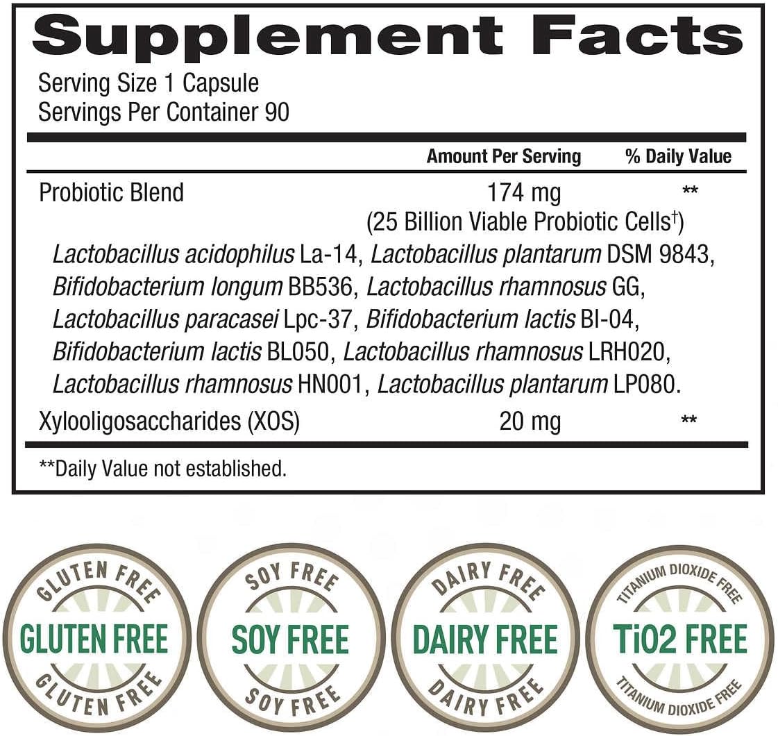 Women's Daily Probiotic for Vaginal, Digestive, and Immune Health - 90 Vegetarian Capsules