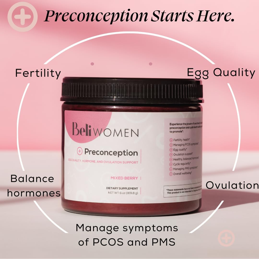 Women's Fertility Bundle: Prenatal Multivitamin and Berry Flavored Drink Mix for Preconception Support, Hormone Balance, and Improved Ovulation Quality.