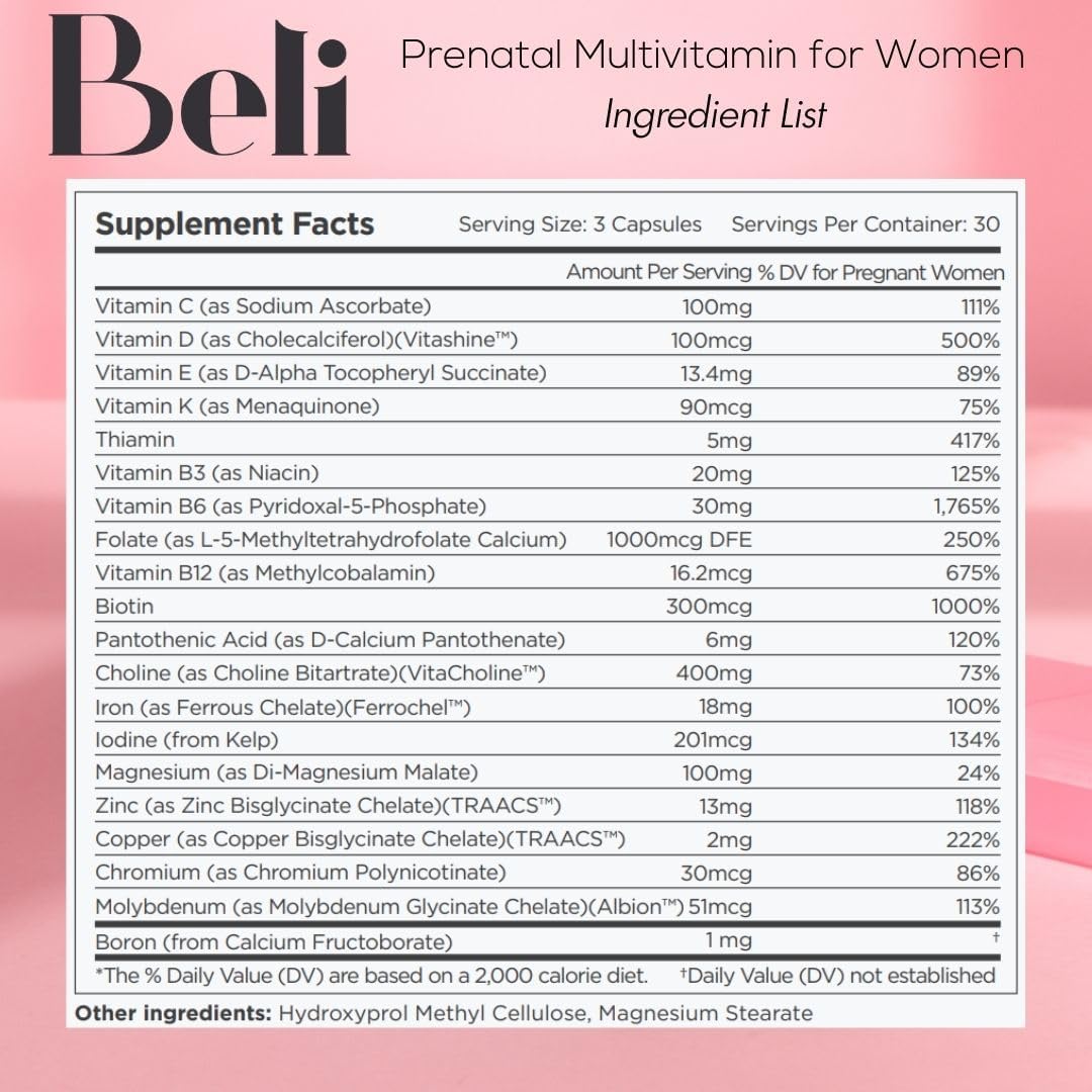 Women's Fertility Bundle: Prenatal Multivitamin and Berry Flavored Drink Mix for Preconception Support, Hormone Balance, and Improved Ovulation Quality.