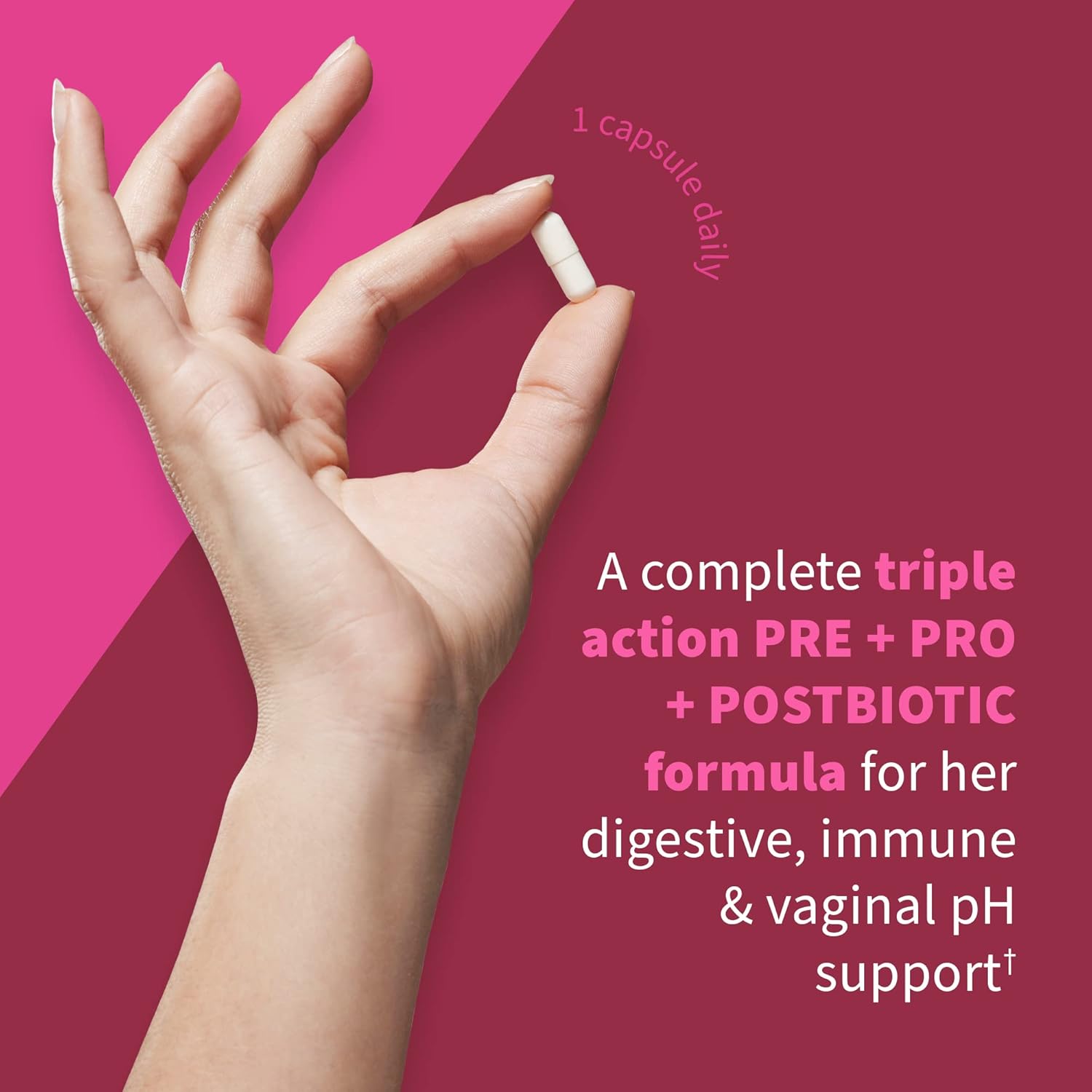 Women's Health Probiotics with Prebiotics, Postbiotics & Zinc - Garden of Life Dr Formulated Once Daily, 30 Day Supply