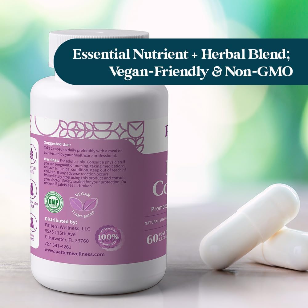 Women's Hormonal Balance & Period Support Supplement - Essential Vitamins, Minerals, Herbal Blend - 60 Vegan Capsules