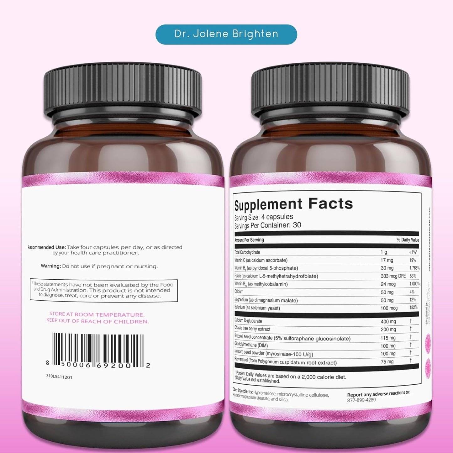 Women's Hormone Balance Kit with Adrenal Support and Saw Palmetto for PCOS by Dr. Brighten