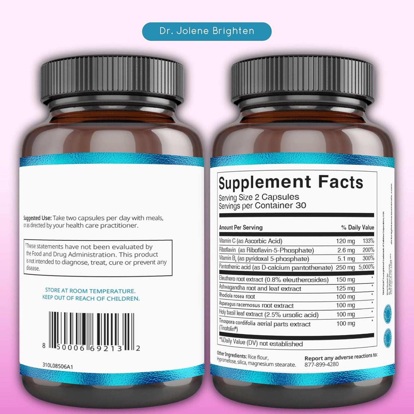 Women's Hormone Balance Kit with Adrenal Support and Saw Palmetto for PCOS by Dr. Brighten