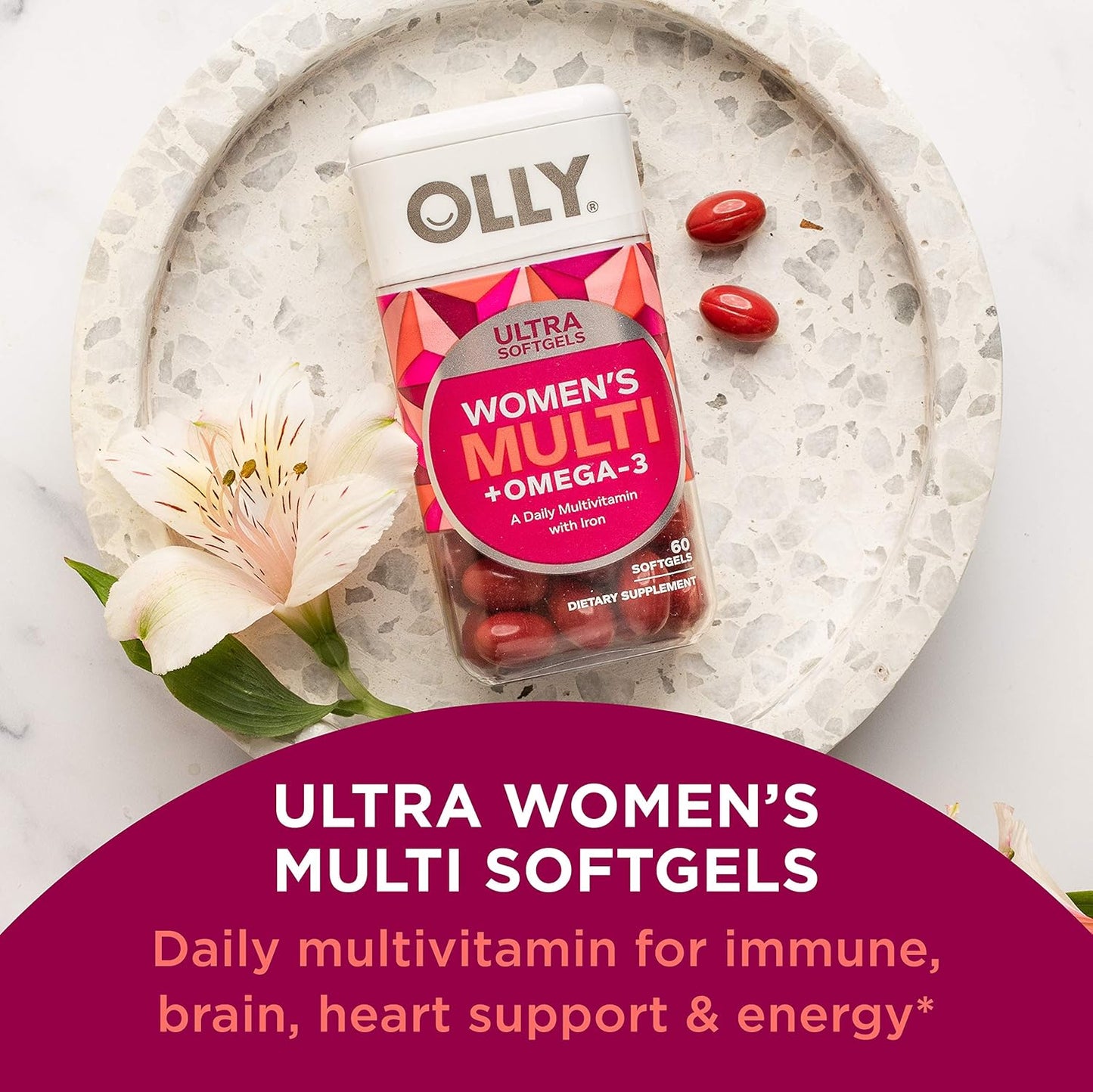 Women's Multi Softgels & Goodbye Stress Supplement with GABA, Ashwagandha, L-Theanine, and Lemon Balm - 60 Count
