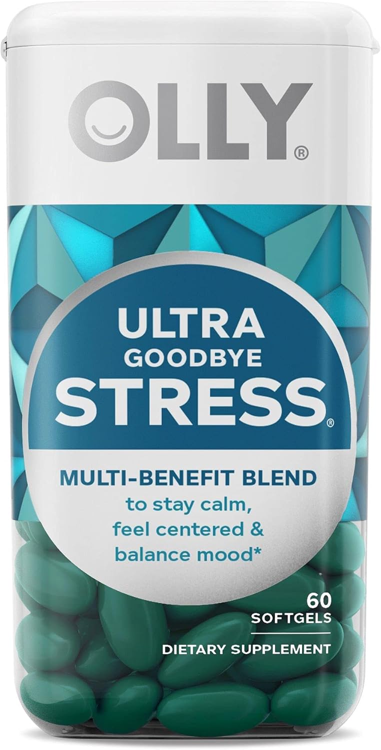 Women's Multi Softgels & Goodbye Stress Supplement with GABA, Ashwagandha, L-Theanine, and Lemon Balm - 60 Count