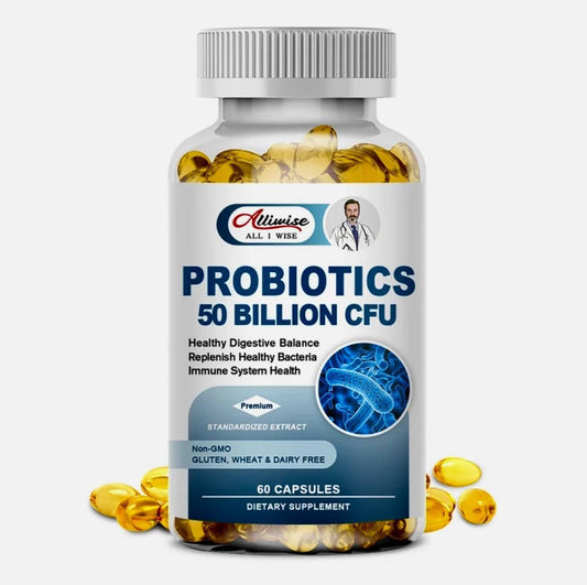 Women's Vaginal Health Probiotic Capsules - 50 Billion CFU, 60 Count - Digestive Support - Yellow